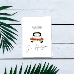 Postkarte Alles Liebe zur Hochzeit | Hochzeitskarte, Liebe, Glückwünsche Brautpaar, Freundschaft, Grußkarte, Heirat
