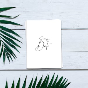 Save the Date Einladungskarte minimalistisch | DIN A6 Postkarte | Blanko Rückseite | Made in Germany | ohne Umschlag
