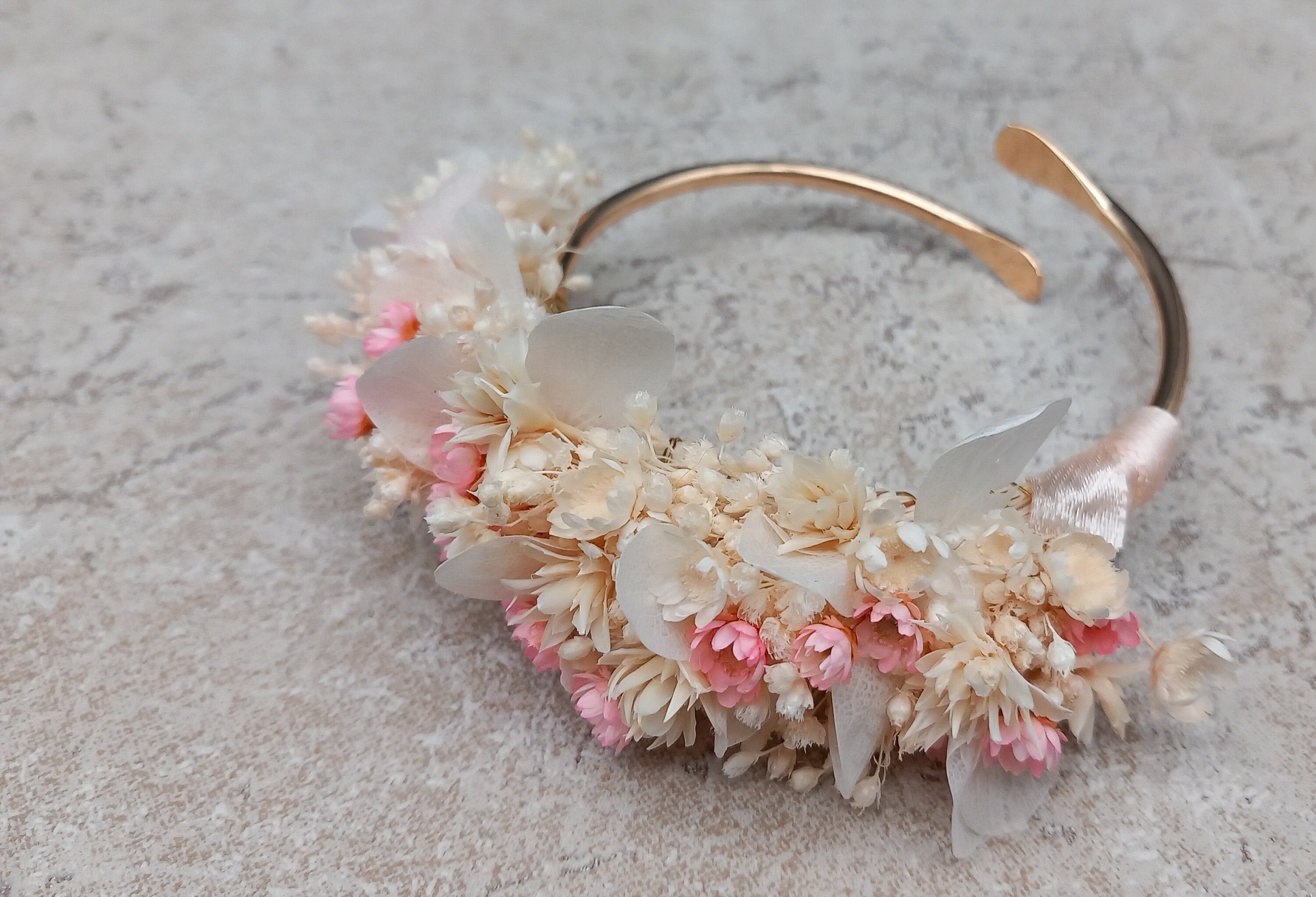 Bangle wedding bridal jewelry dried flowers communion wedding decoration bachelor party