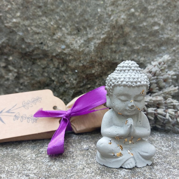 Glücksbringer Buddah Statue Yoga Geschenk Liebe Beton Freundschaft Balance Entspannung Freundin Chakra Aufmerksamkeit