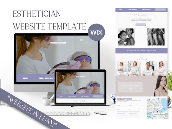 Esthetician Website Template With Appointment Scheduling Etsy Esthetician Website Template With Appointment Scheduling Etsy
