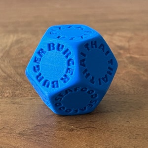 Decision Dice! Large Personalized 3D printed 2" - 12-sided - you decide!