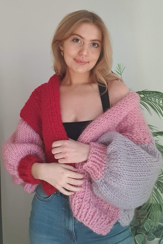 Colour block cardigan best sale