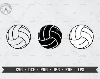 Volleyball svg, Volleyball Outline svg, Volleyball Bundle Cut File, Sports svg, dxf, png, jpg, pdf, eps, Cricut, Silhouette, Vector, ClipArt