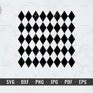 Seamless Harlequin Pattern svg, Argyle Pattern Svg, Diamond Pattern, Rhombus Pattern, Diagonal Squares Pattern, Cut File, Cricut, png, jpg