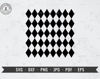 Seamless Harlequin Pattern svg, Argyle Pattern Svg, Diamond Pattern, Rhombus Pattern, Diagonal Squares Pattern, Cut File, Cricut, png, jpg