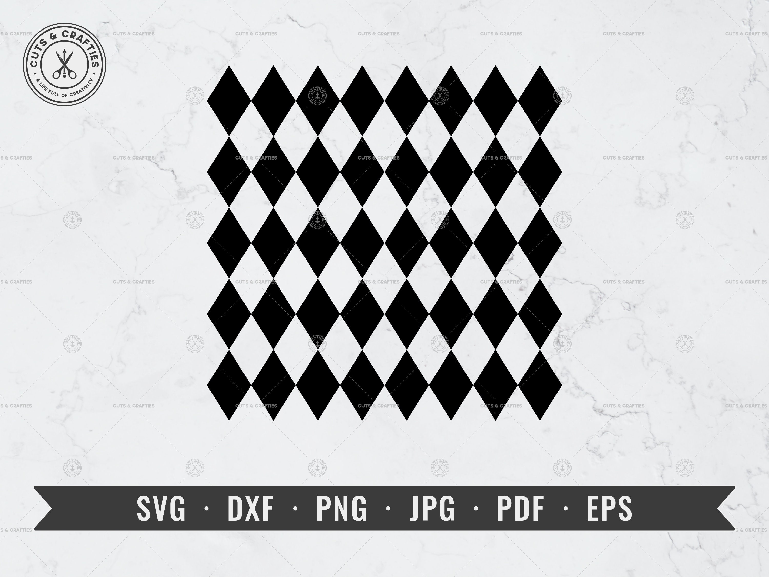 Seamless Harlequin Pattern svg, Argyle Pattern Svg, Diamond Pattern, Rhombus Pattern, Diagonal Squares Pattern, Cut File, Cricut, png, jpg