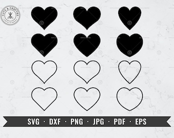 Herz svg, Herzform Bundle svg, Herz Umriss svg, Valentinstag Herz, Cricut, Silhouette, Vektor, ClipArt, Sofortiger digitaler Download