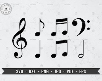 Music Notes svg, Musical Note Symbols, Musician, Melody Note, Music Sheet svg, dxf, png, eps, Cricut, Silhouette, Vector, ClipArt, Cut File
