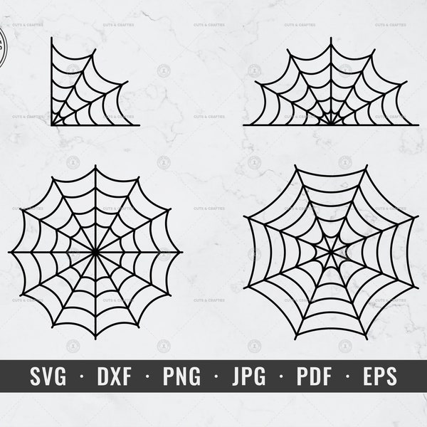 Spinnennetz SVG, Halloween SVG | SVG, dxf, png, jpg, pdf, eps | Schneiden Sie Dateien, Cricut, Silhouette, Vektor, ClipArt | Sofortiger digitaler Download