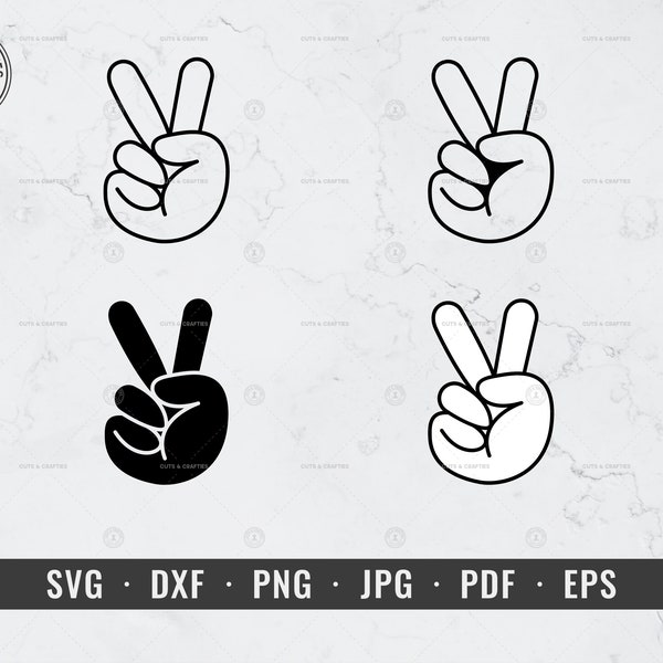 Hand Peace Sign svg, V Sign svg, Peace Out, Love, Hippie Hand Sign, svg, dxf, png, jpg, eps, Cricut, Silhouette, Instant Digital Download