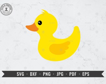 Rubber Duck SVG, Duck SVG,  Bath Duck SVG, Yellow Duck Toy, svg, dxf, png, jpg, pdf, eps, Cricut, Silhouette, Vector, ClipArt, Digital File