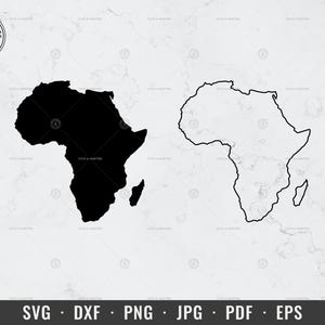 Africa svg, Africa Map svg, Africa Shape svg, Africa Outline svg, dxf, png, Cricut, Silhouette, Cut File, Vector, ClipArt, Digital Download