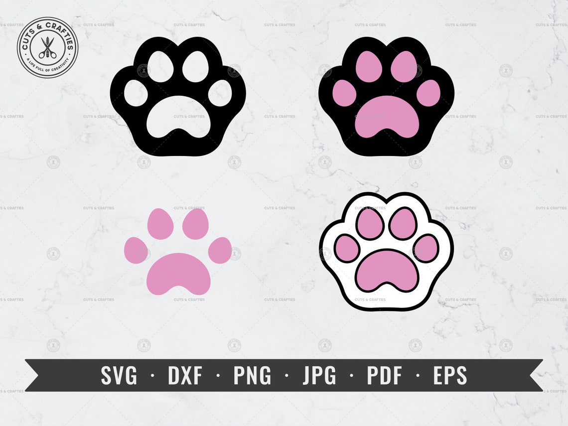 Sticker Patte Chat Patte de chat SVG, SVG de patte de chaton, impression de pattes de chat ...