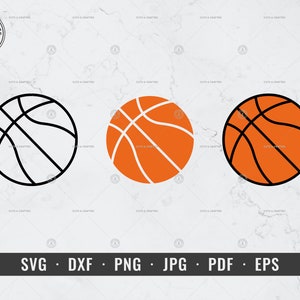 Basketball svg, Basketball Cut File, Basketball Outline, Sports svg, dxf, png, jpg, pdf, eps, Cricut, Silhouette, Vector, Clipart