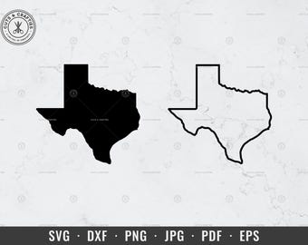 Texas svg, Texas State svg, Texas Map svg, Texas Outline svg, dxf, png, Cricut, Silhouette, Vector, ClipArt, Instant Digital Download