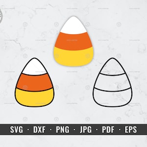 Candy Corn svg, Halloween Candy svg, Halloween svg, dxf, png, jpg, pdf, eps, Cricut, Silhouette, Vector, ClipArt, Instant Digital Download