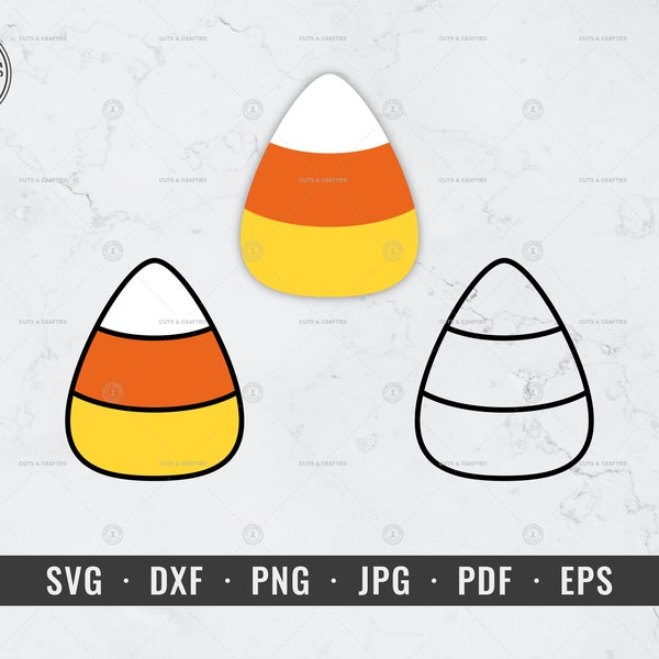 Candy Corn svg, Halloween Candy svg, Halloween svg, dxf, png, jpg, pdf, eps, Cricut, Silhouette, Vector, ClipArt, Instant Digital Download