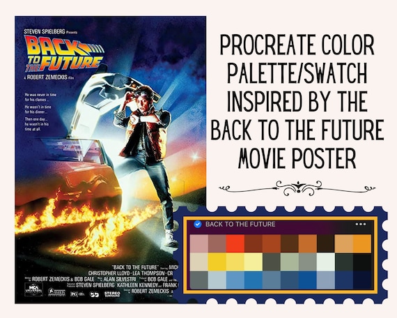 Palette de couleurs daffiche de film Retour vers le futur avec des  échantillons de couleur inspirés des personnages bonus, iPad, iPhone, art  numérique et plus encore -  France