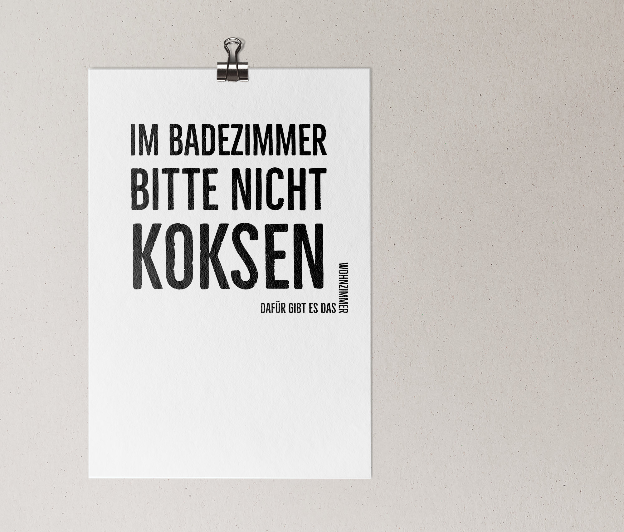 Blechschild 'BITTE NICHT IM BADEZIMMER KOKSEN' – 18x12 Cm, Rosa, Mit Kordel & Saugnapf, Witzige Bad-Deko