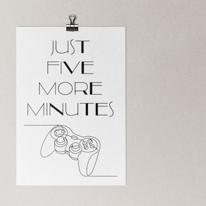 Sólo cinco minutos más - Juegos - Póster - en tamaños A5 - A3