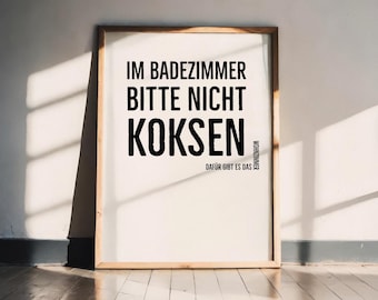 Poster "Please don't use in the bathroom..." A5 A4 A3 | Funny toilet poster for guests, bathroom decor | Humorous gift idea