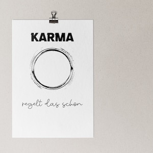 Karma się tym zajmie - zabawny plakat w rozmiarach A5 - A3