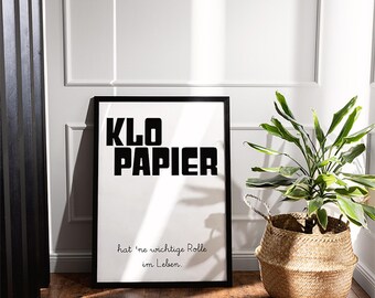 Poster "Toilet Paper – Important Role" A5 A4 A3 | Funny Bathroom Poster WC Decoration | Humorous Gift Idea