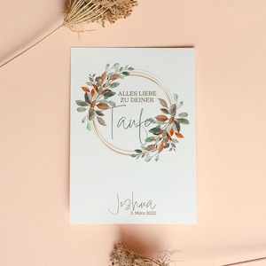 Alles Liebe zu deiner Taufe - personalisierte Klappkarte