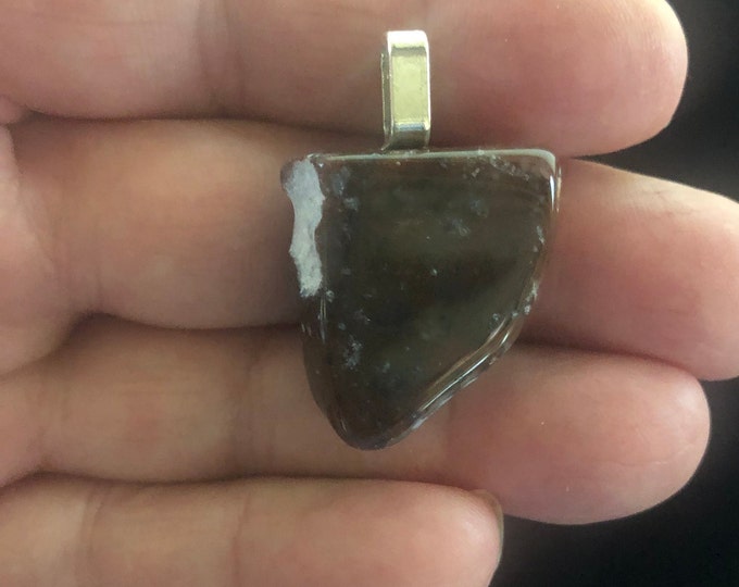 Attracts Good Luck and Prosperity, Stone of Protection, Jasper Agate Pendant Necklace,