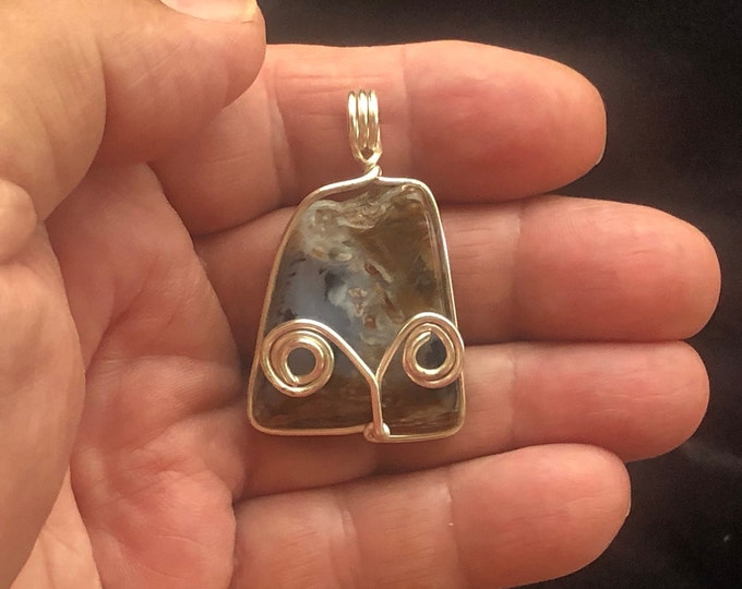 Dendritic Agate Pendant Necklace, Gemstone Pendant Necklace, Known as a Stone of Plenitude, Fullness & Abundance