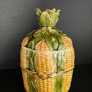 60s Metlox Potteries Cookie Jar, Poppytrail, Vintage Corn Bundle, Retro Kitchen Decor, Collectible Cookie Jar, Vintage Kitchen Decor