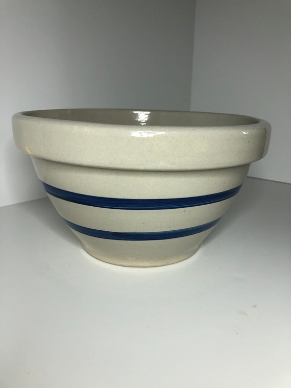 Vintage Robinson Ransbottom Stoneware 8 Quart Mixing Bowl