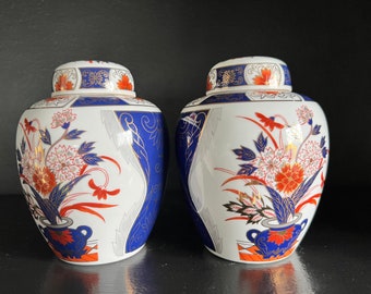 Vintage Japan Ginger Jar Pair