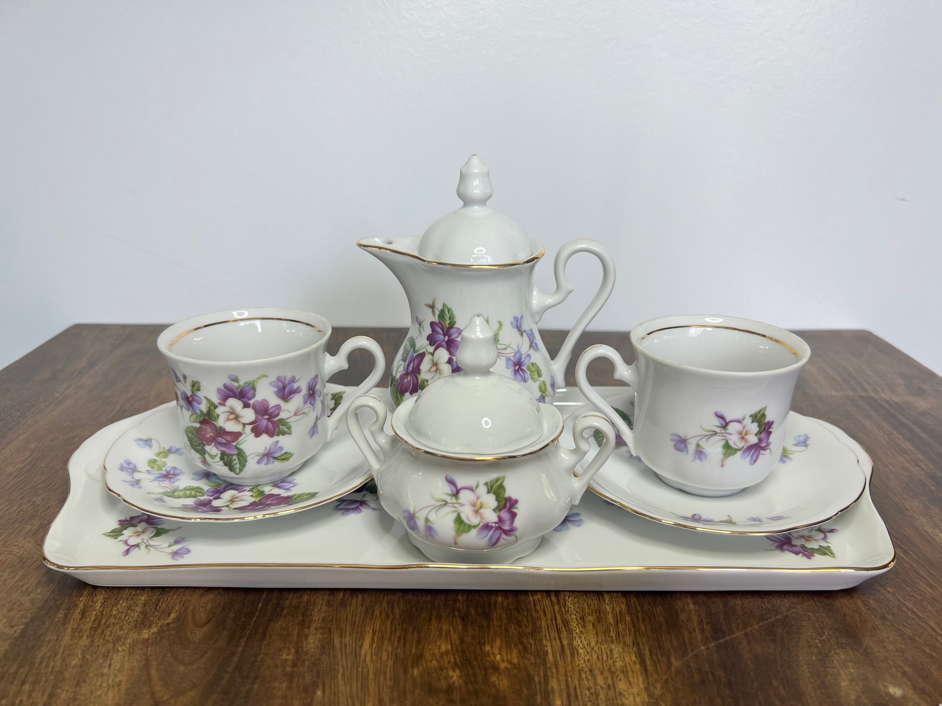 結婚祝い Vintage Czech RGK Leander 1946 China De Boheme Porcelain Tea コレクション