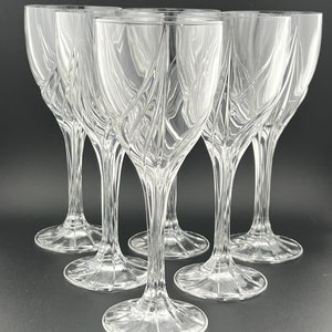 Lenox Debut Water Wine Glasses Set of 6, Crystal Glassware Set, Barware Collection, Formal Dining, Wine Lover Gift, Stemmed Glassware Set