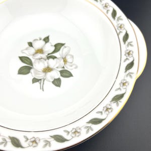 White Magnolia Bowl by Jaeger & Co, PMR Bavaria, German US Zone, Lecot China, Collectible Ceramic Bowl, Vintage Decor, Vintage Tableware