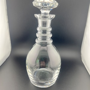 Val Saint Lambert State Plain Crystal Decanter, Handcrafted Glassware, Bar Cart Essential, Whiskey Decanter, Elegant Barware, Belgium