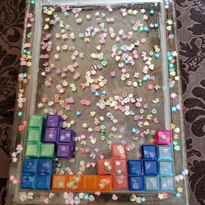 Custom resin tetris game, board game