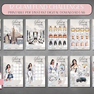Money Savings Challenge Bundle, A6 Money Saving Trackers Printable, Cash Stuffing, Mini Challenges, Budget Binder Savers, Any Currency. PDF