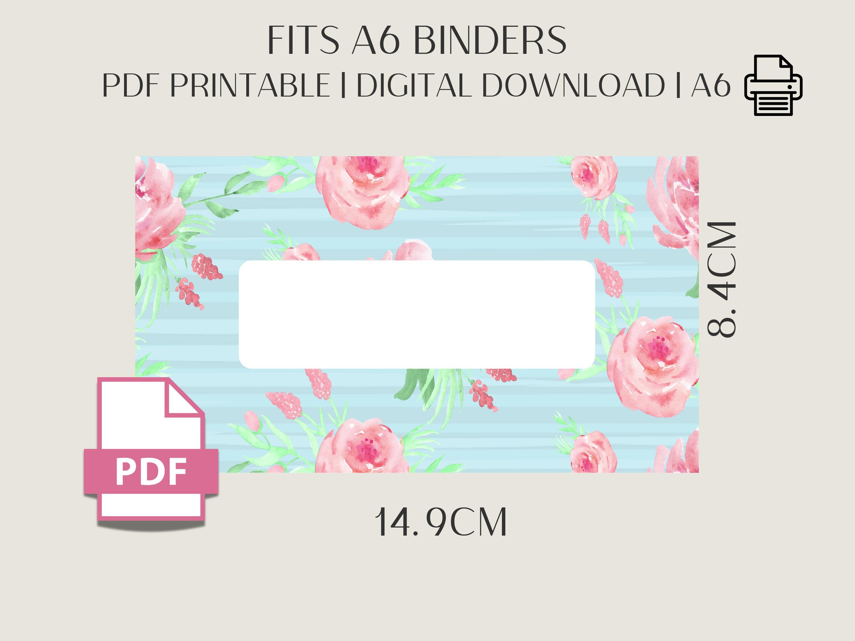 A6 Printable Cash Envelope Inserts: Pastel Floral Spring Inserts ...