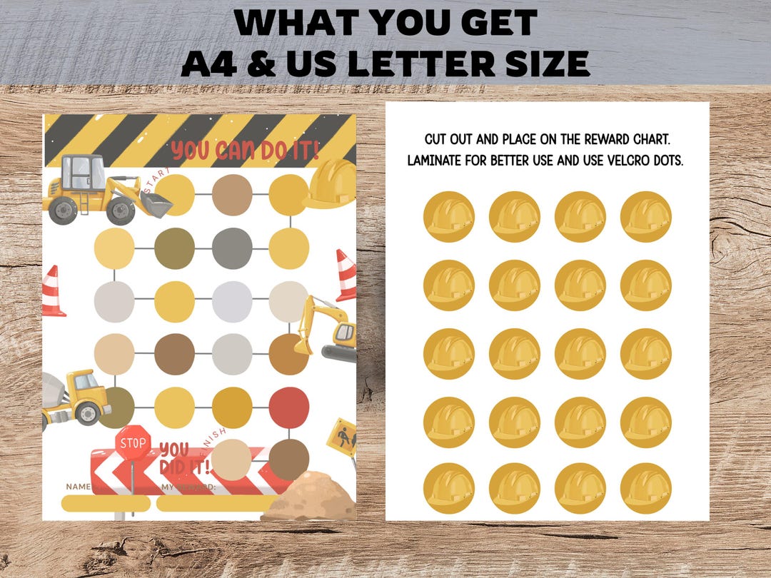 Construction Theme Reward Chart Printable, Good Behaviour Chart ...