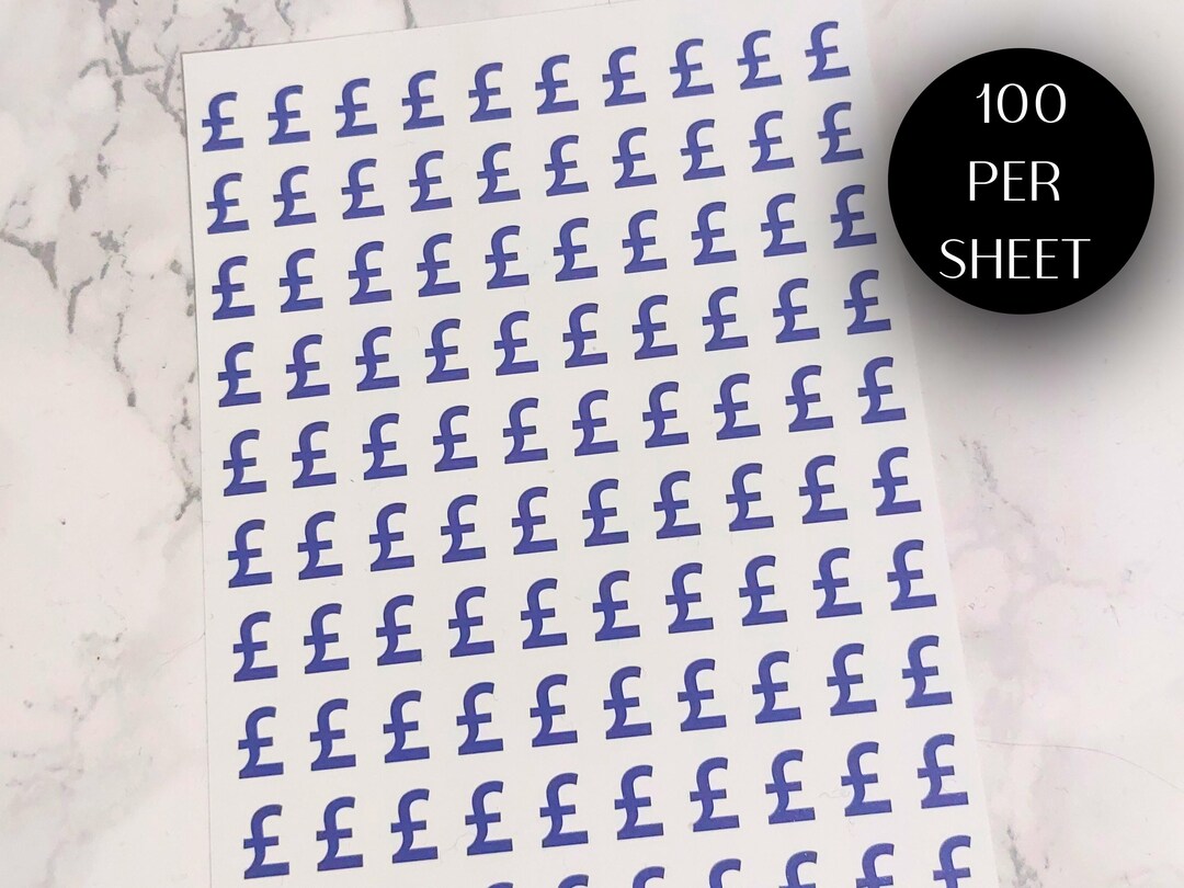 Pound Sign Vinyl Sticker for Budget Binder, Planners, Wallets, Pound ...