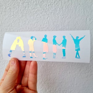 BUTTER BTS Army Sign Sticker | Vinyl Film Sticker Decal Logo Kpop Fan Merch | with transfer foil colors sizes | Gift gift idea