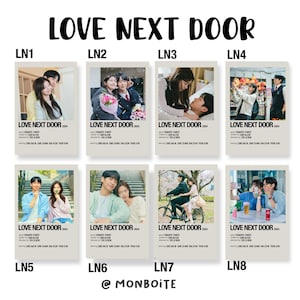 Love Next Door Kdrama Poster I minimalist poster l starring:  I polaroid