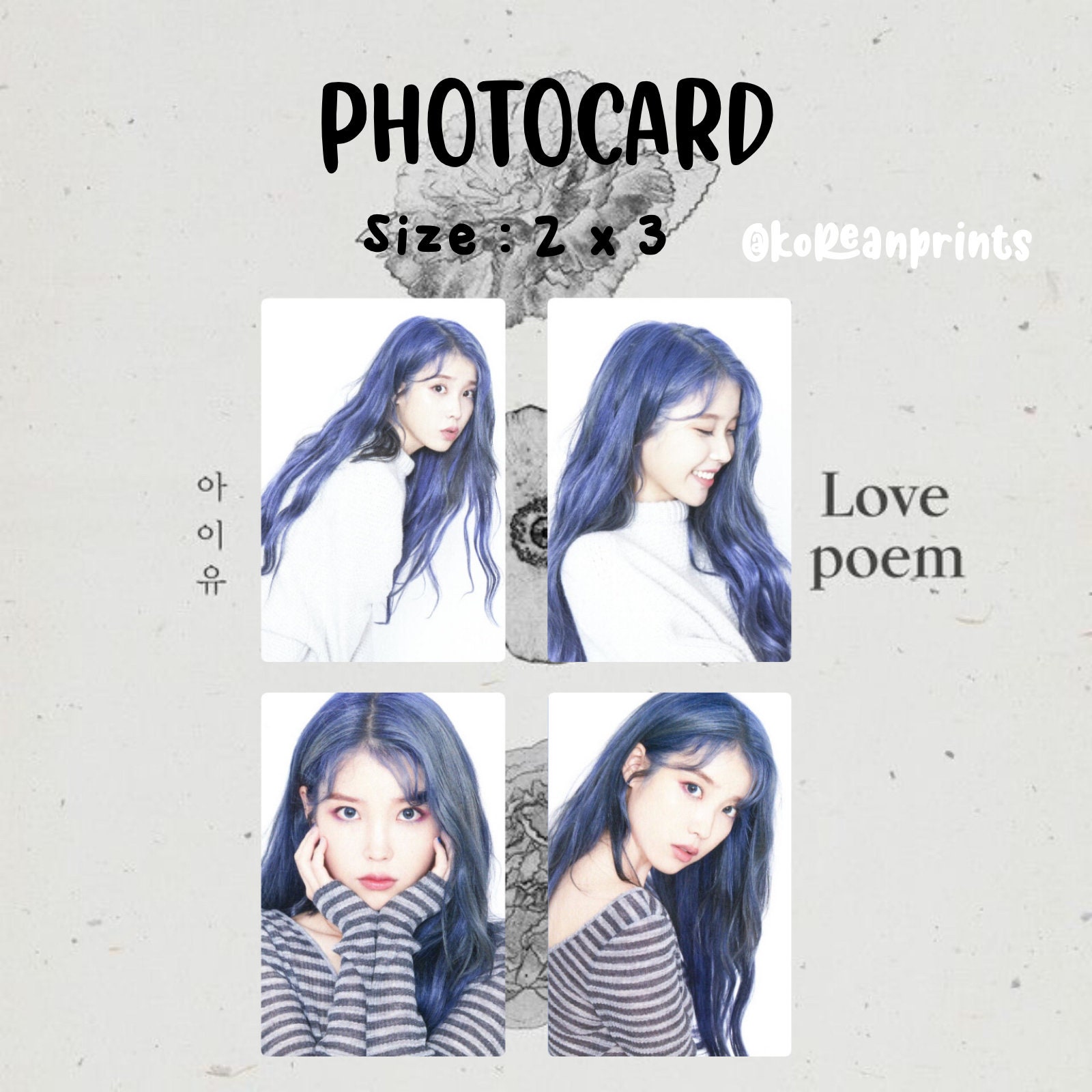 IU Love Poem ポストカードセット Bの通販 by みに｜ラクマ