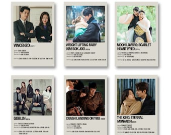 Weight lifting fairy kim bok joo I The king I Crash landing on you I Vincenzo I Moon lovers: Scarlet heart ryeo I Golbin I Kdrama poster