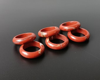 Red Stone Ring 8-9US Authentic Red Jasper Ring Natural Gemstone Grade A