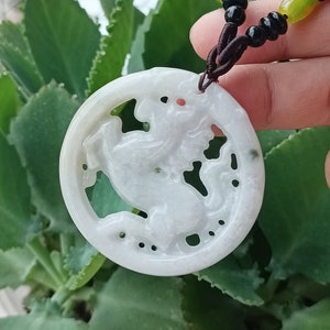 Authentic Jadeite Jade Pendant Necklace Natural Burmese Grade A JP0574