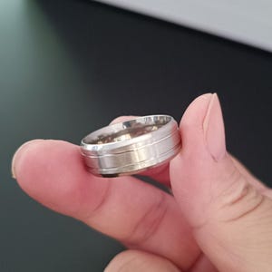 Silver Steel Ring Everyday Simple Band Ring